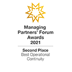 Managing Partners’ Forum Awards 2021 – second place best operational continuity