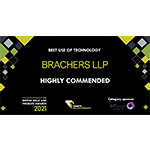 The British Wills and Probate Awards Best Use of Technology Highly Commended Brachers logo