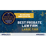 best probate law firm large firm logo for the uk probate research awards
