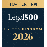 Legal 500 2026 Top Tier Firm